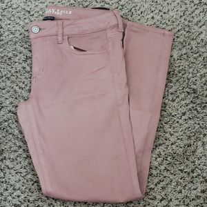 American Eagle Super Strech Pink Jeggings Size 10R